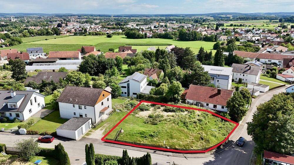 Thumbnail-980 m² Baugrundstück für EFH, ZFH, DH oder MFH in Schrobenhausen.