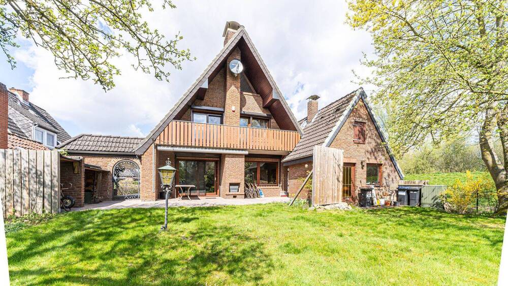 Thumbnail-Charmantes Einfamilienhaus mit Wärmepumpe großem Südgrundstück und direkter Deichlage in Bremen-Grolland