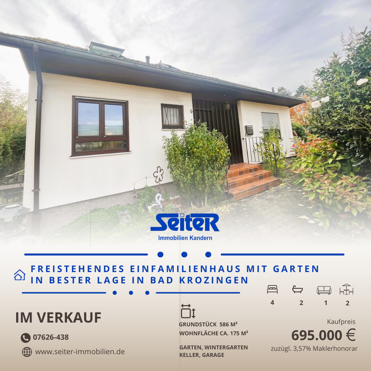 Thumbnail-Freistehendes Einfamilienhaus in bester Lage in Bad Krozingen