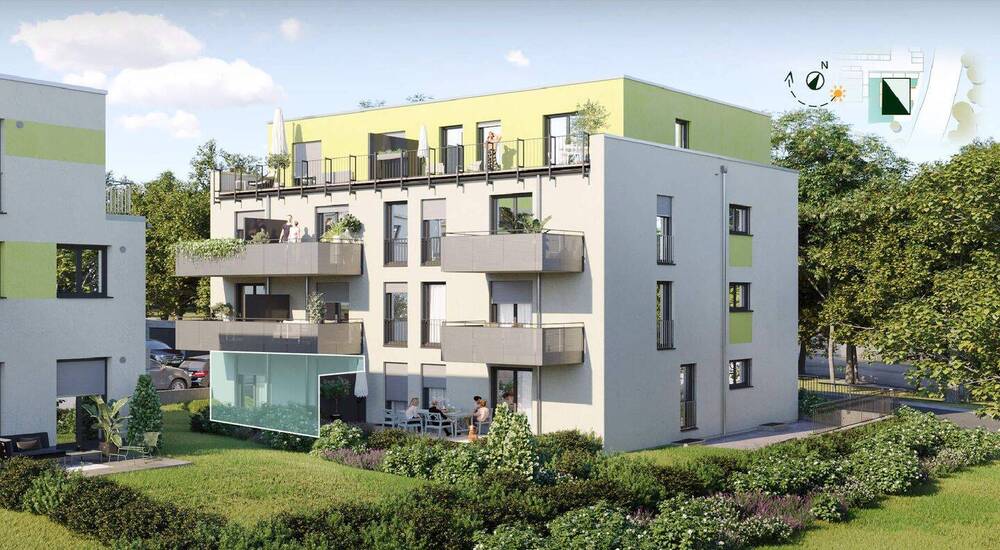 Erdgeschosswohnung mit sonniger Terrasse