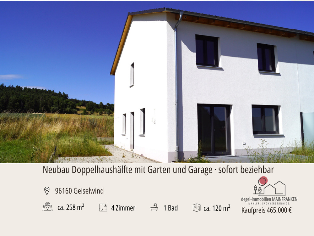 Thumbnail-Offen. Hell. Zuhause. - Wohnglück im Erstbezug in Geiselwind