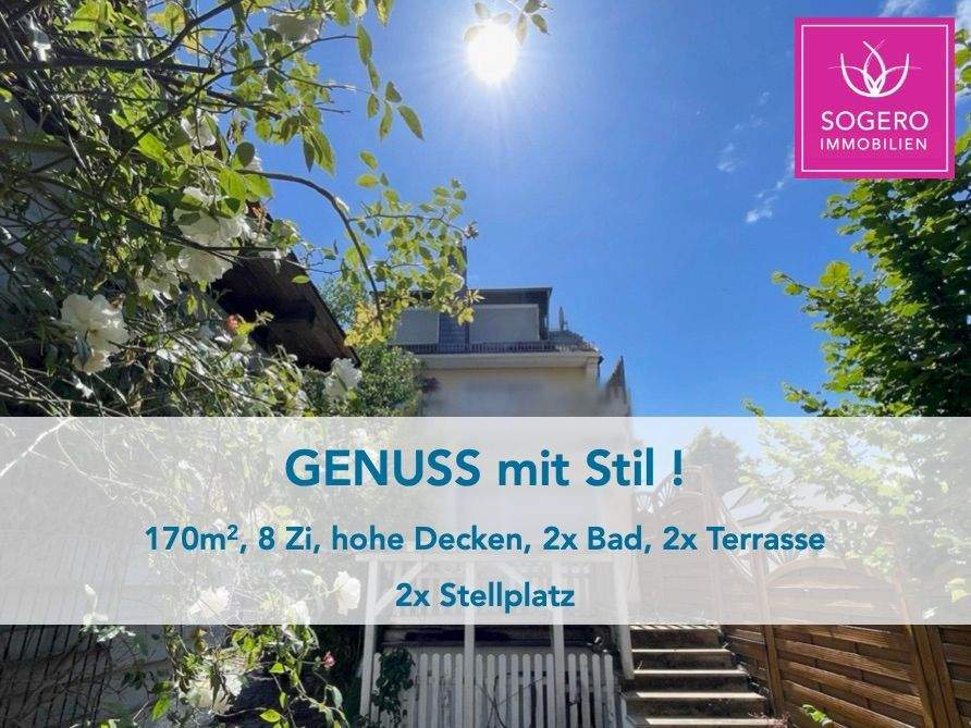 Thumbnail-Gross, grün, stilvoll - 8 Zimmer, 2 Bäder u. Fenster neu, Terrassen