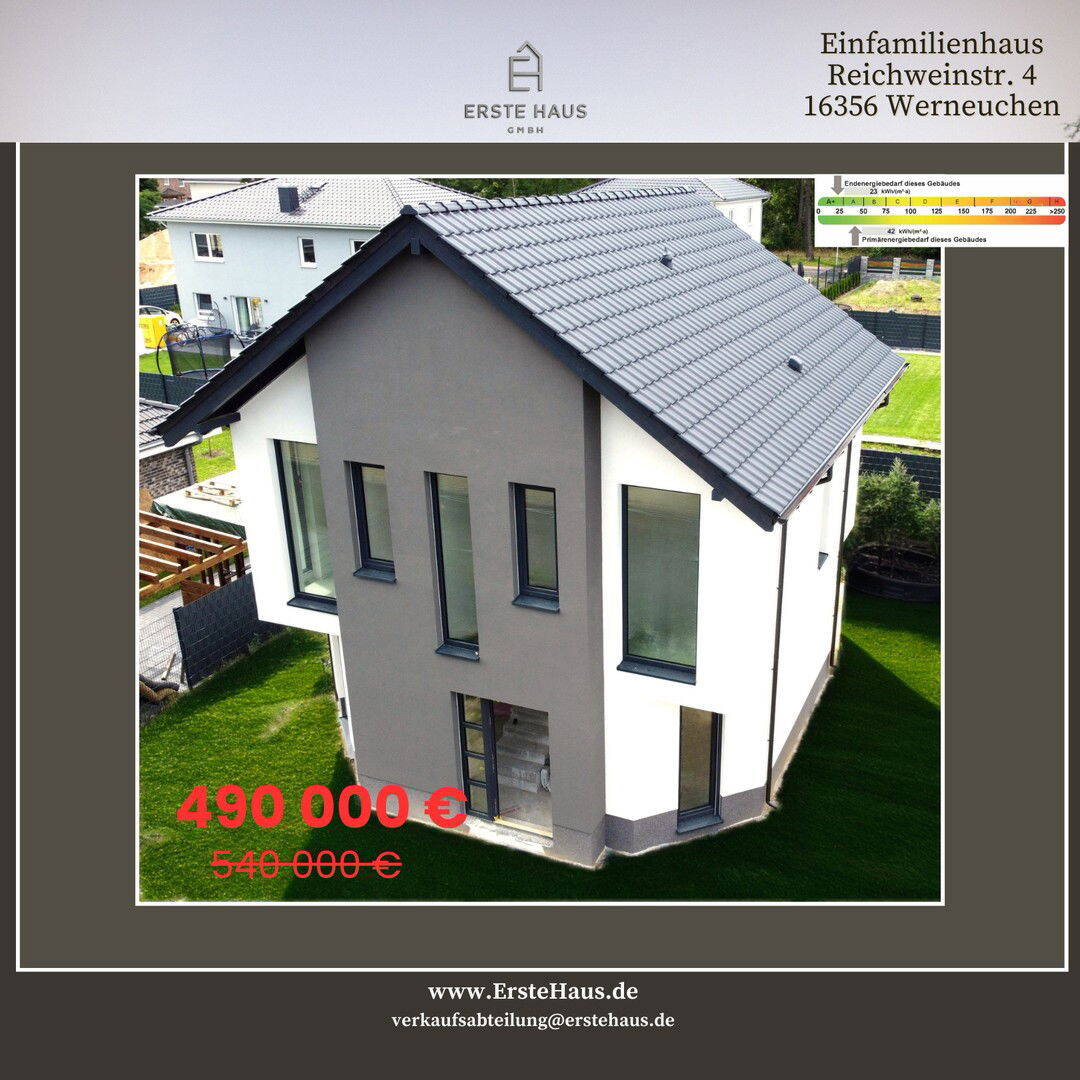 Thumbnail-Einfamilienhaus 122 m², 4 SZ, A+, Dachstudio, 440 m² Grundstück - provisionsfrei