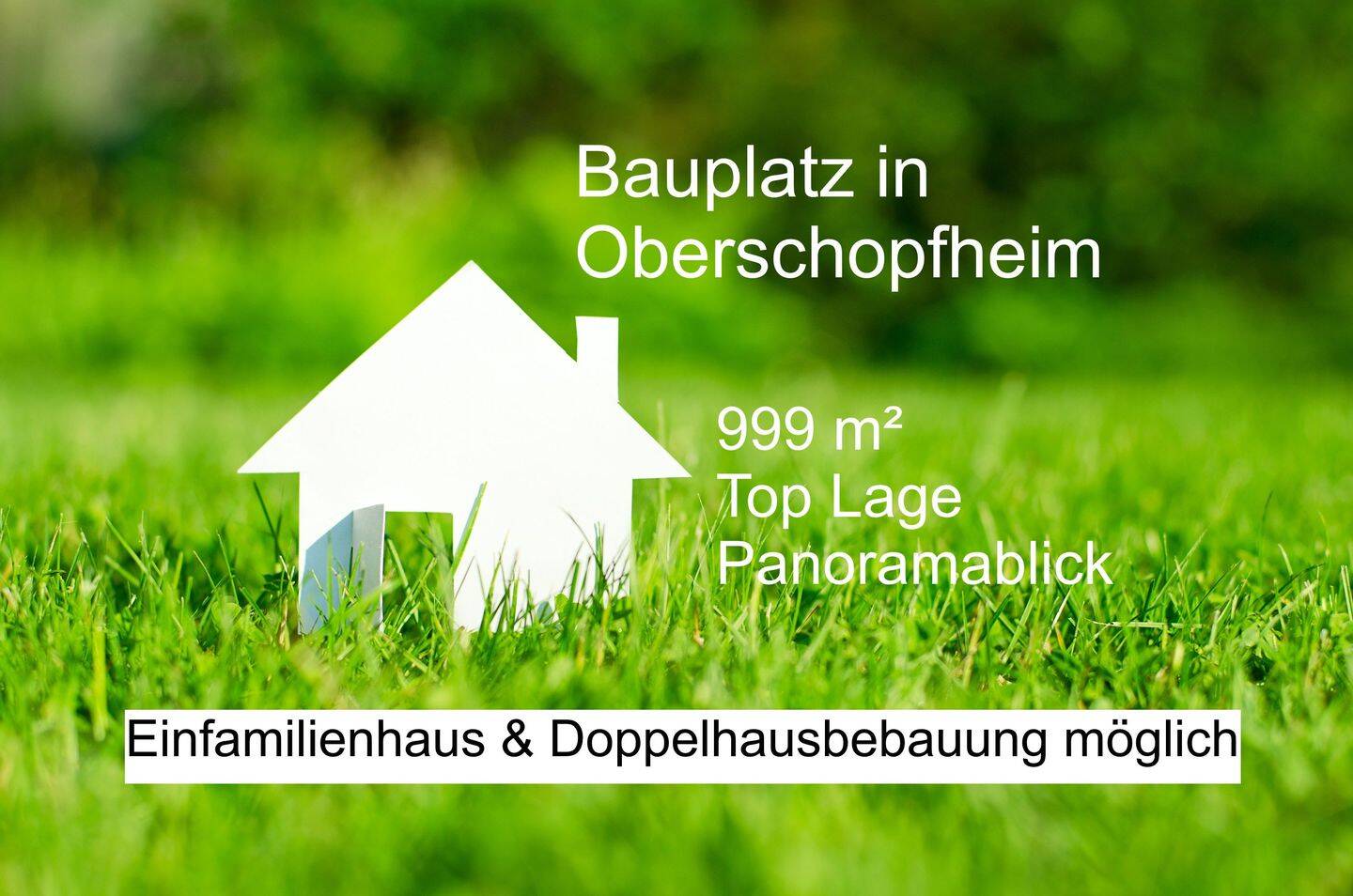 Thumbnail-Bauplatz 999 m² (teilbar in 2 Grundstücke), Oberschopfheim
