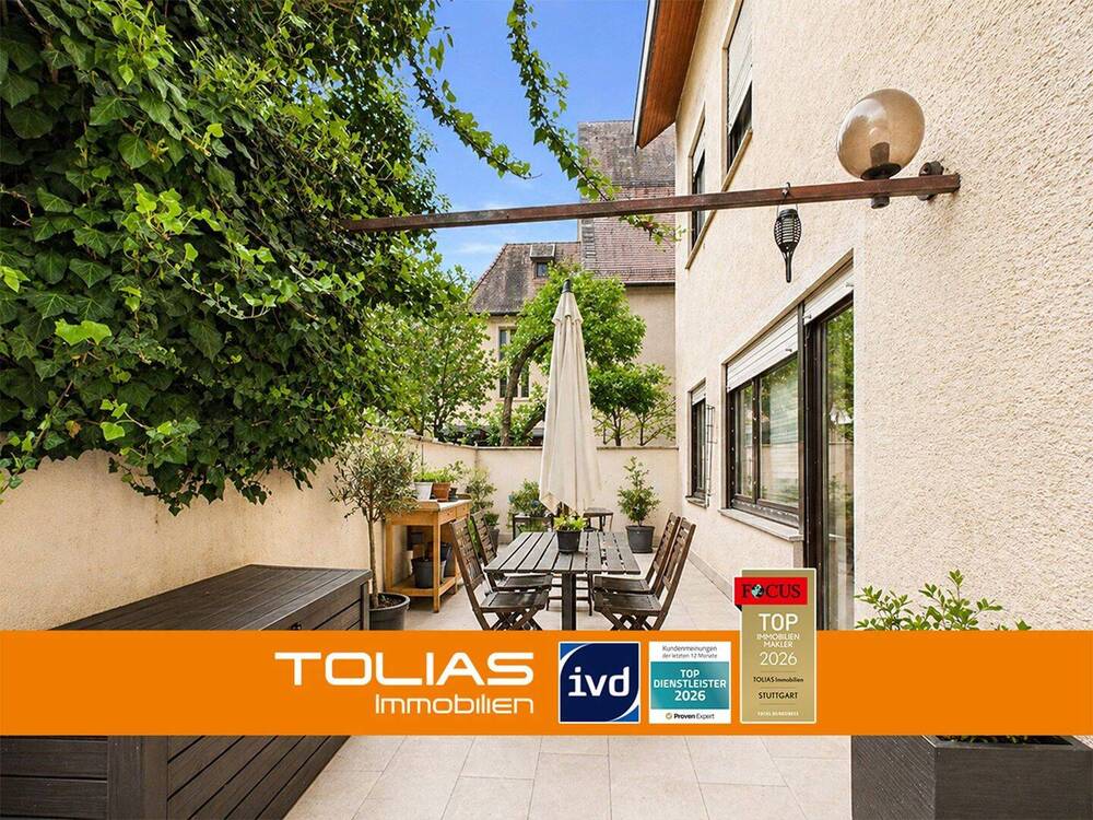 Thumbnail-Bad Cannstatt mal anders: 3-Zimmer Wohnung mit Terrasse und außergewöhnlichem Gewölbekeller