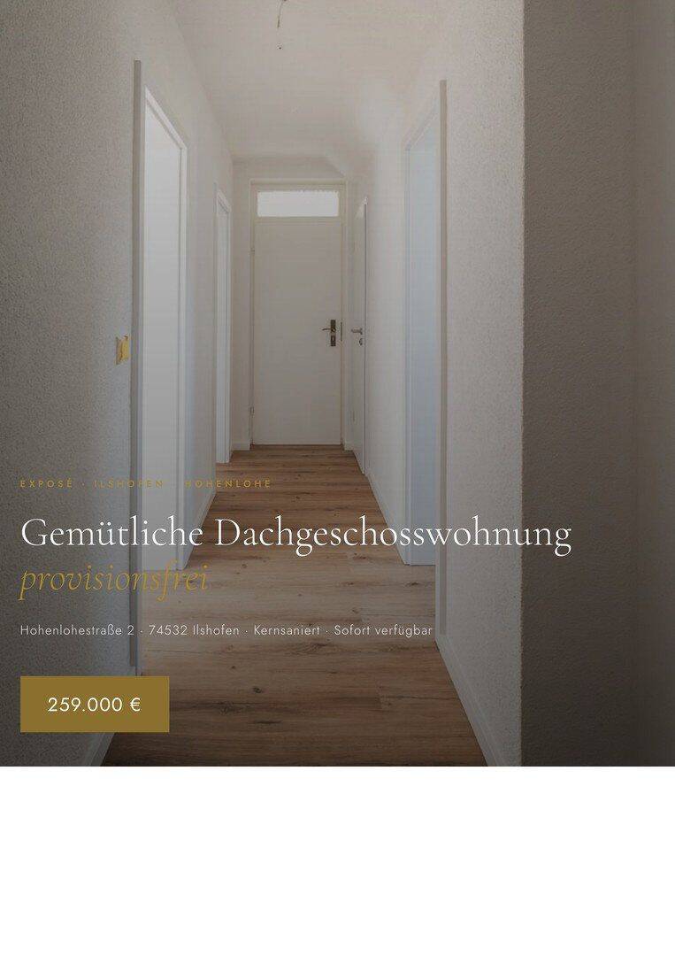Thumbnail-Gemütliche Dachgeschosswohnung - provisionsfrei