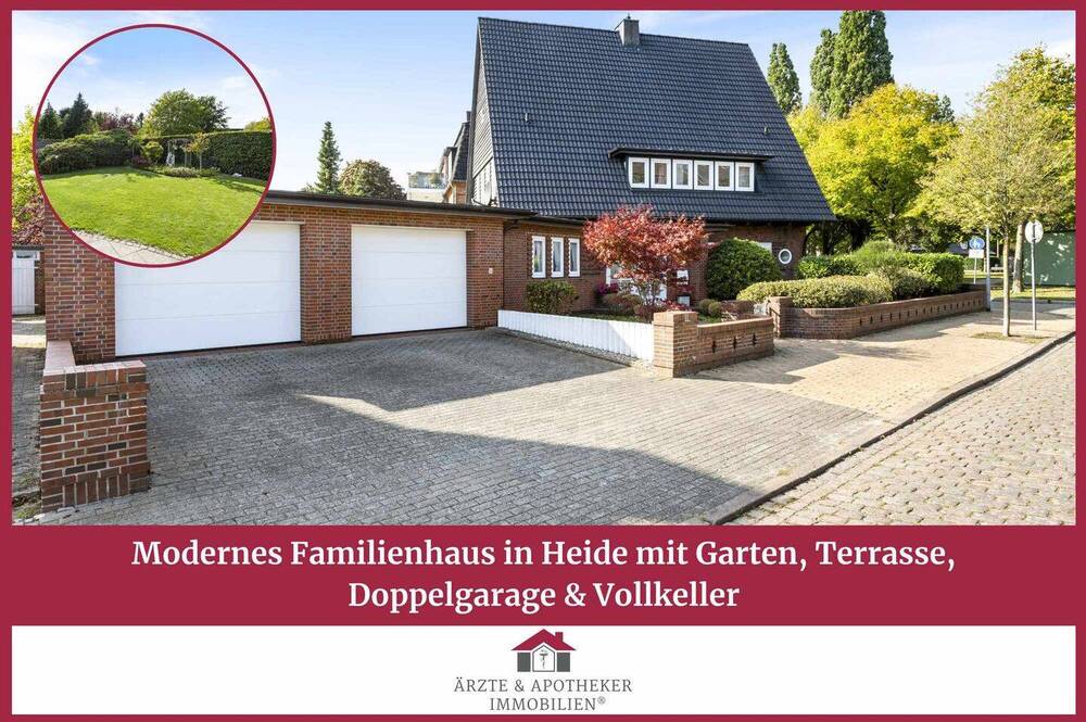 Thumbnail-Modernes Familienhaus in Heide mit Garten, Terrasse, Doppelgarage & Vollkeller