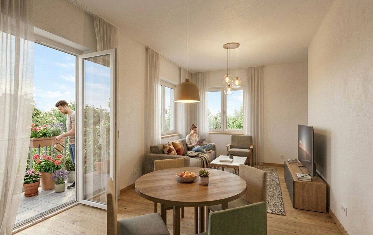Thumbnail-Einziehen und losleben: Neubau-Erstbezug mit Balkon & Stellplatz