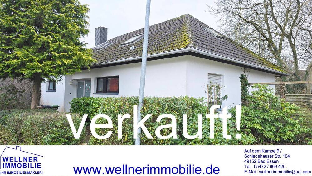 Thumbnail-!! VERKAUFT !! BUNGALOW MIT EIGENTUMSGRUNDSTÜCK UND 2 GARAGEN! Modernisierungsbedürftig, aber mit solider Substanz