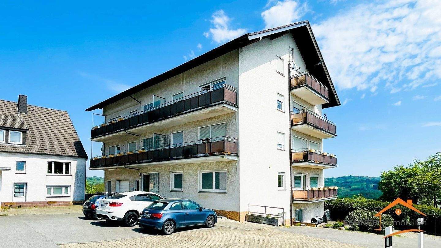 Thumbnail-Langscheid mit Blick auf die Sorpe: 88m² 3 Zi. KDB mit Fernsicht, neuem Bad, neuer Küche und Balkon