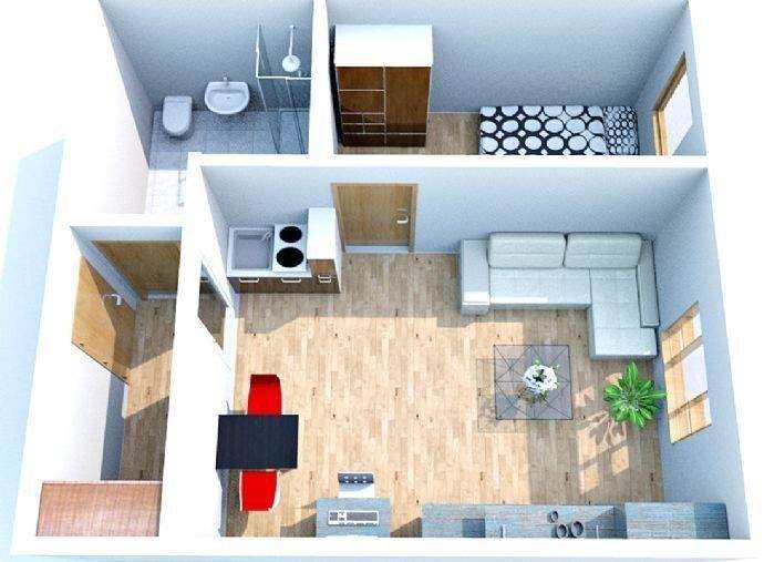 Thumbnail-helle 2-Raum-Wohnung mit Einbauküche und Tiefgaragenstellplatz, unbefristet vermietet