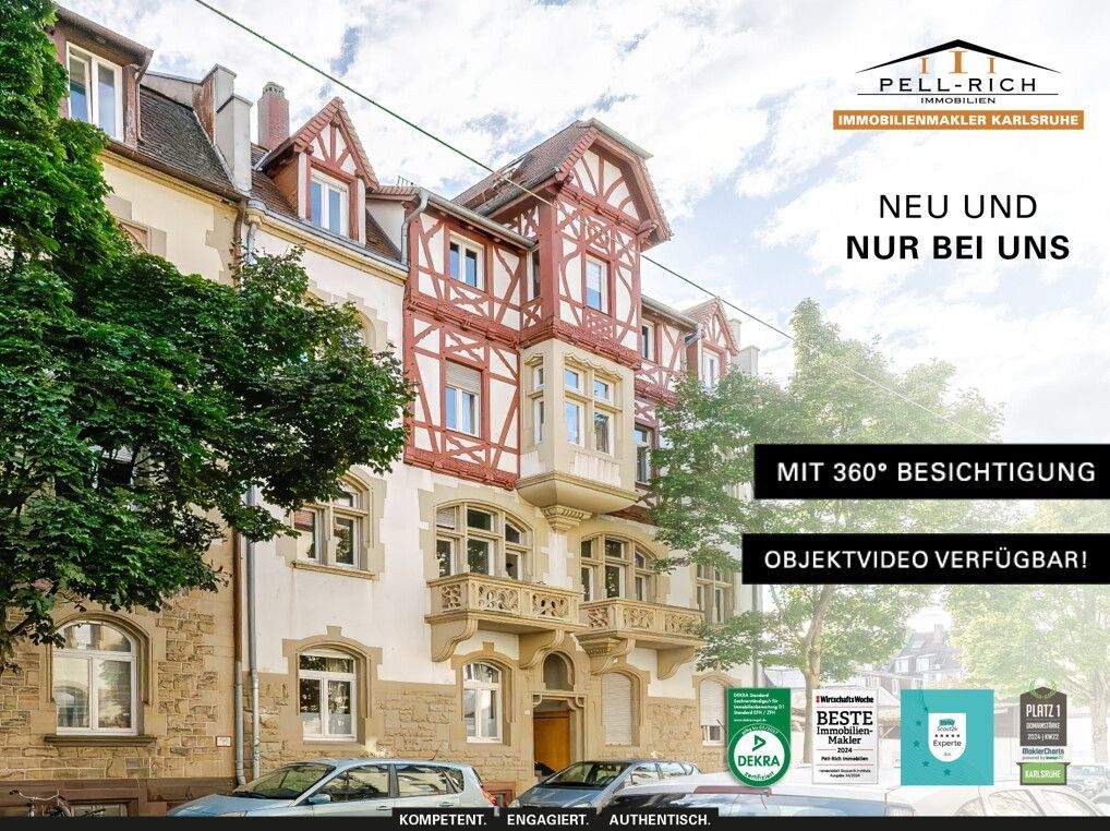 Thumbnail-GROSSZÜGIG - Wohnung mit viel Raumgefühl und Charme in denkmalgeschützten Altbau-Mehrfamilienhaus