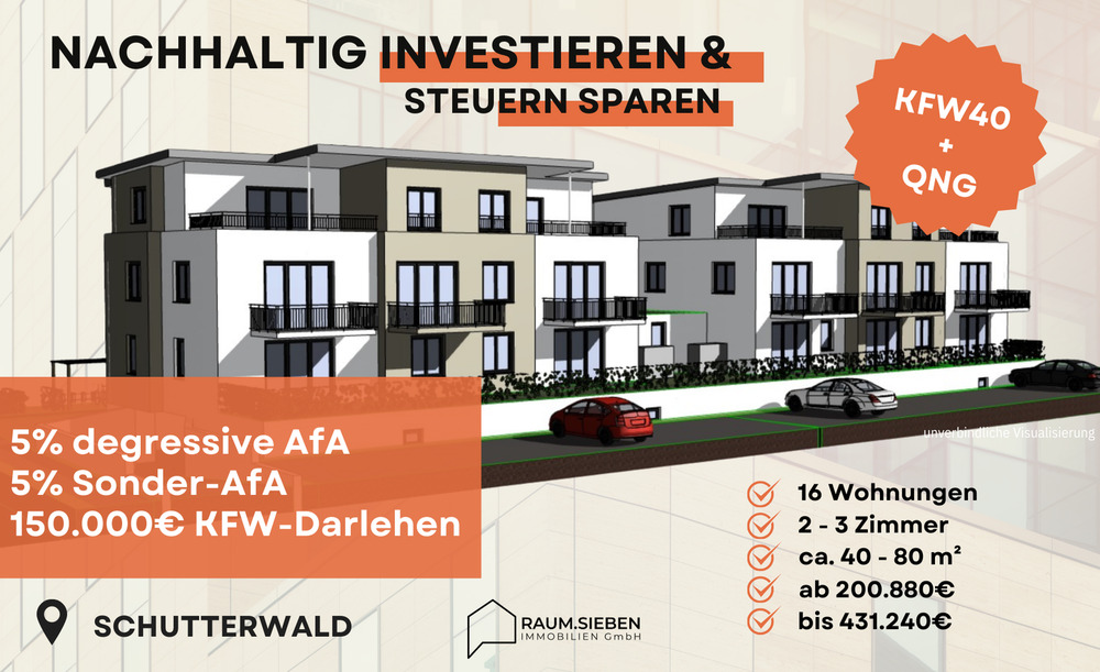 Thumbnail-W2.6 * KfW40 + QNG = degressive AfA + Sonder-AfA + KFW-Förderdarlehen = positiver Cashflow