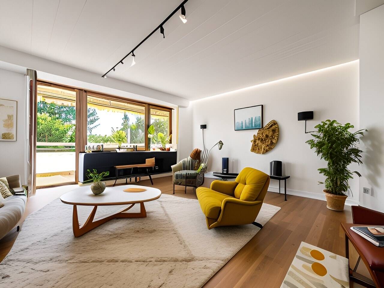 Wohnzimmer digital restauriert