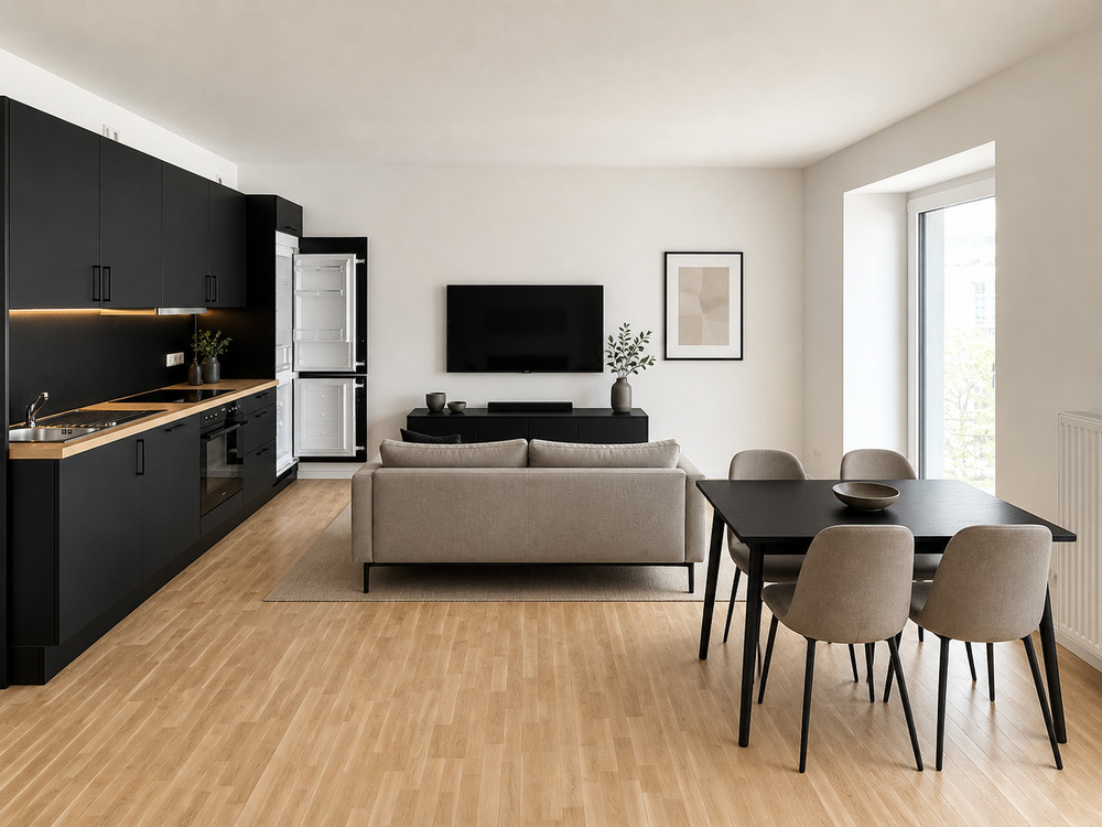 Thumbnail-Erstbezug nach Sanierung: hochwertige 2-Zimmer-Wohnung mit Einbauküche und Balkon