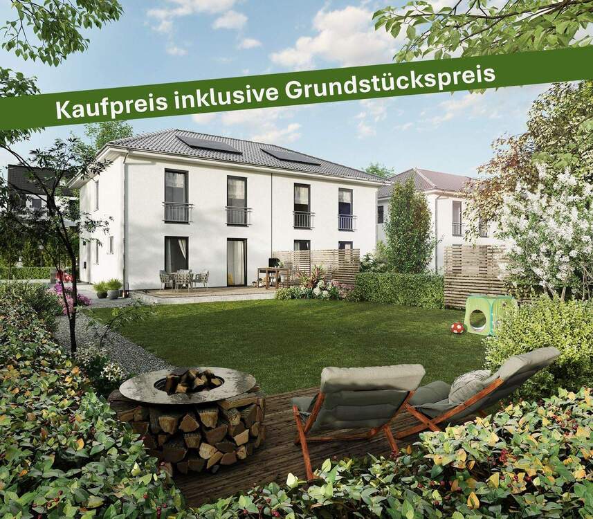 Thumbnail-Mit Grundstück: Ihr Doppelhaus in Dörnberg: urbanes Lebensgefühl mit ländlichem Charme