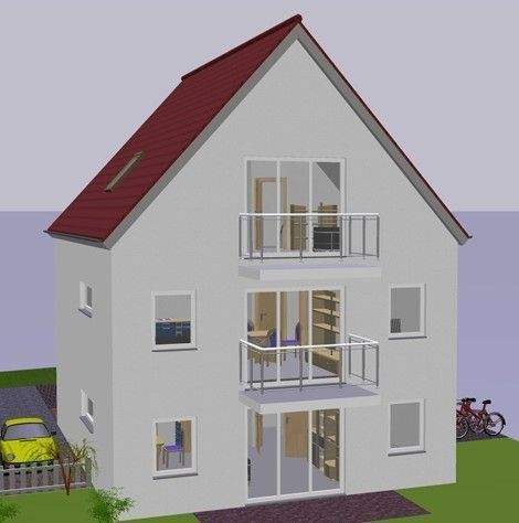 Thumbnail-Schöne Aussicht? Können Sie haben: Gemütliche 2-Zimmer-DG-Wohnung (Whg. 8) mit Balkon in ruhiger zentraler Wohnlage in Burgau - KfW 40