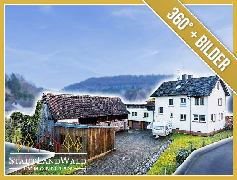 Thumbnail-ZFH mit ELW-Option, Garagen, Scheune, Carport & Garten mit Bachlauf in Niederschlettenbach