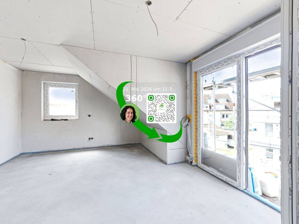 Thumbnail-Neubauwohnung mit Einbauküche und Wohnraum im Speicher