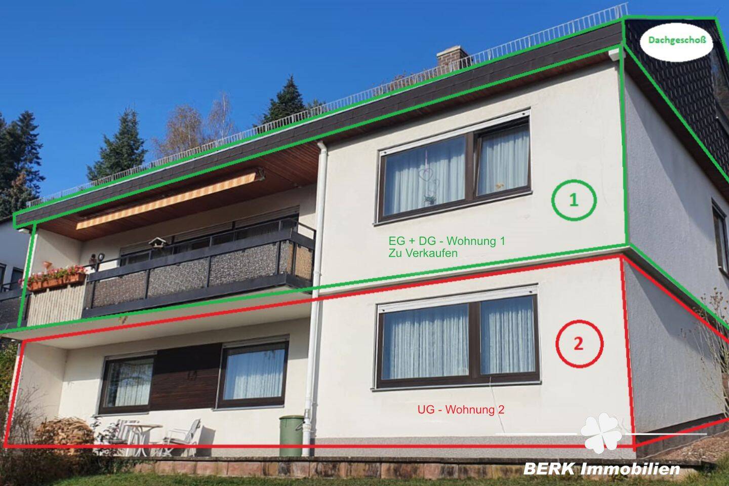 Thumbnail-BERK Immobilien - Fast ein Haus - ETW in Laudenbach - Garten, Ausbaufläche, einzigartiger Ausblick