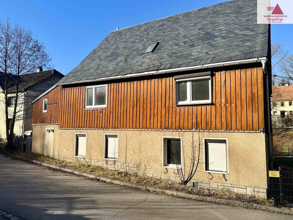 Thumbnail-Ländlich wohnen: Einfamilienhaus zum Ausbau in Elterlein-Hermannsdorf: 170 m² & 1.469 m² Grundstück
