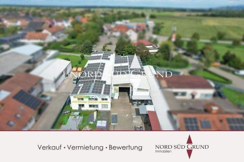 Thumbnail-Gewerbeimmobilie mit Kranbahn, Büros & Außenlager auf 2.200 m² Grundstück direkt an der A5