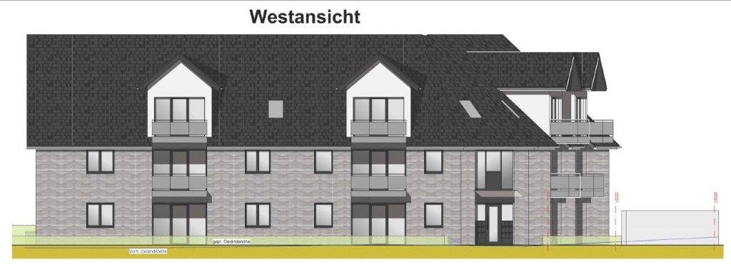 Thumbnail-Neubau! Obergeschoss-Wohnung mit Loggia, Tiefgarage und Aufzug in Rhade_A2528