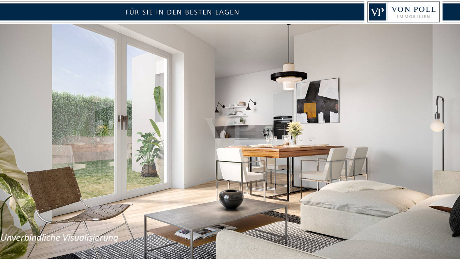 Thumbnail-Moderne barrierefreie Erdgeschosswohnung mit großem Garten und zwei Bädern