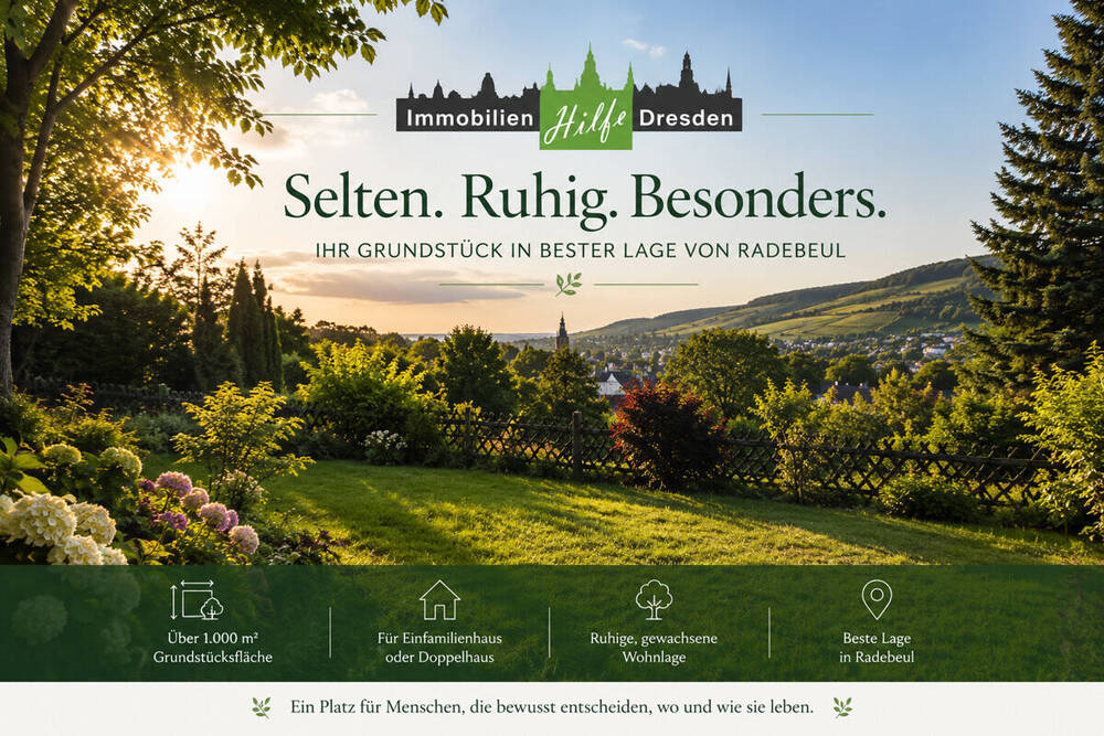 Thumbnail-Selten. Ruhig. Besonders - Ihr Grundstück in bester Lage von Radebeul