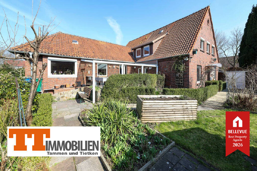 Thumbnail-TT bietet an: Viel Platz für Familie und Ideen - Klinkerhaus mit Einliegerwohnung und Gartenidylle in Rüstersiel!