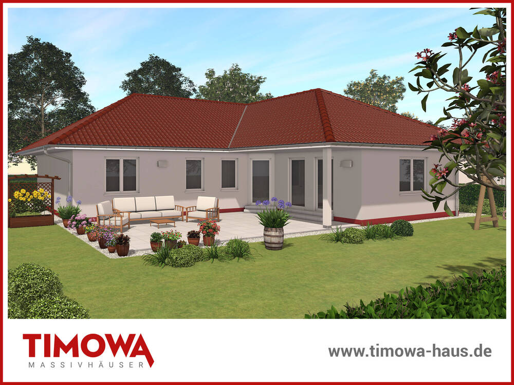 Thumbnail-Winkelbungalow mit überdachter Terrasse inkl. ca. 702m² Bauplatz