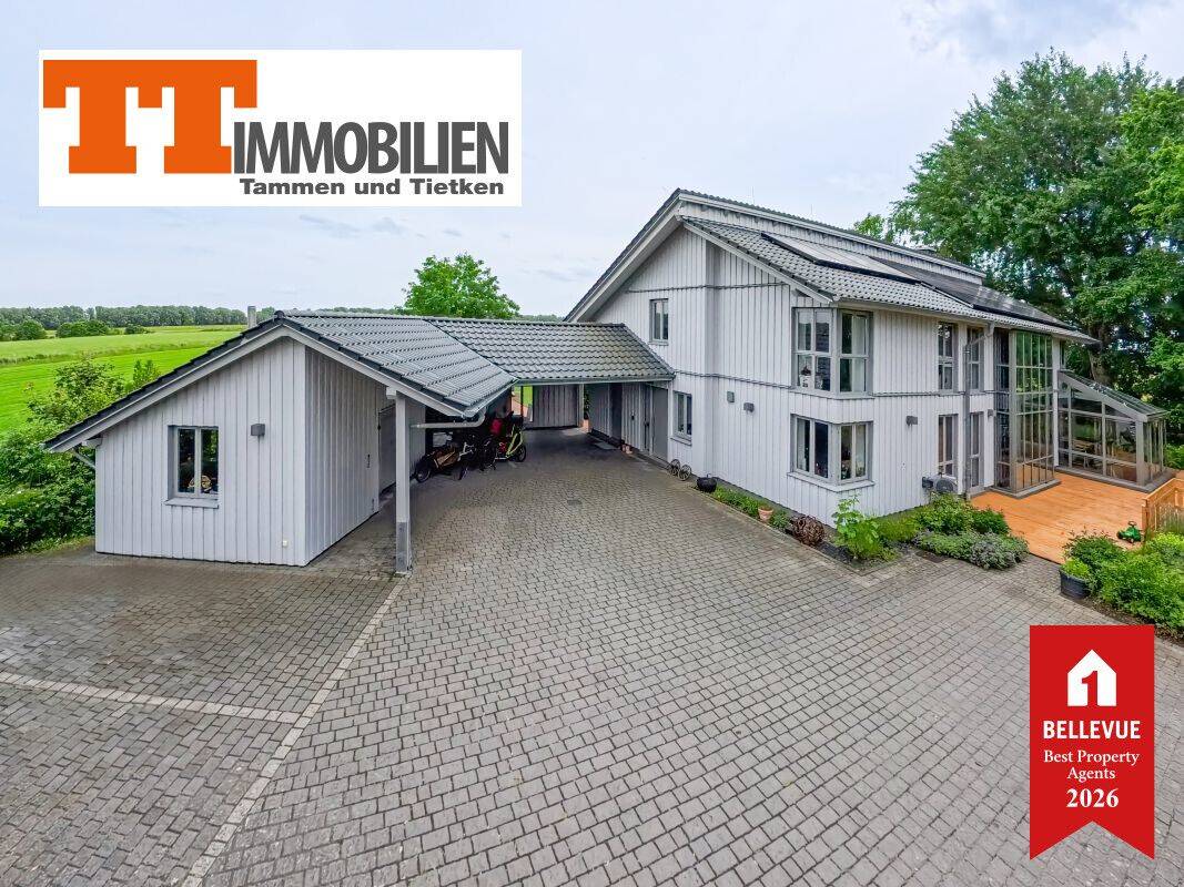 Thumbnail-TT: Architektonische Perfektion der Extraklasse - viel Licht und Raum mit Parkgrundstück an der Nordseeküste!