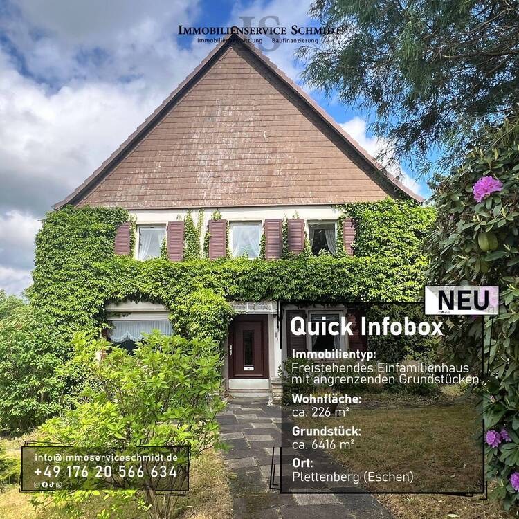 Thumbnail-Geräumiges und traditionsreiches Bauernhaus auf einem herrlichen Grundstück und zusätzlichem Baugrund in guter Lage der Stadt Plettenberg