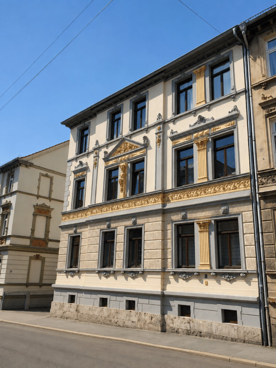 Thumbnail-Großzügige 4-Zimmer-Altbauwohnung mit Balkon, Garten und Stellplatz in einem gepflegten Mehrfamilienhaus