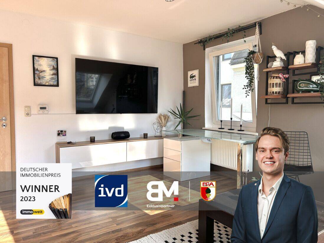 Thumbnail-Stilvolle 2-Zimmer-Dachgeschosswohnung mit Küche | Augsburg-Spickel | ca. 1 km zur Innenstadt