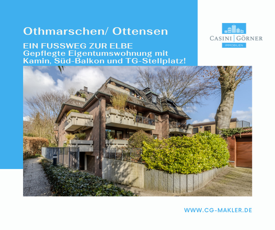 Thumbnail-EIN FUSSWEG ZUR ELBE - Gepflegte Eigentumswohnung mit Kamin, Süd-Balkon, TG-Stellplatz in Sackgasse!