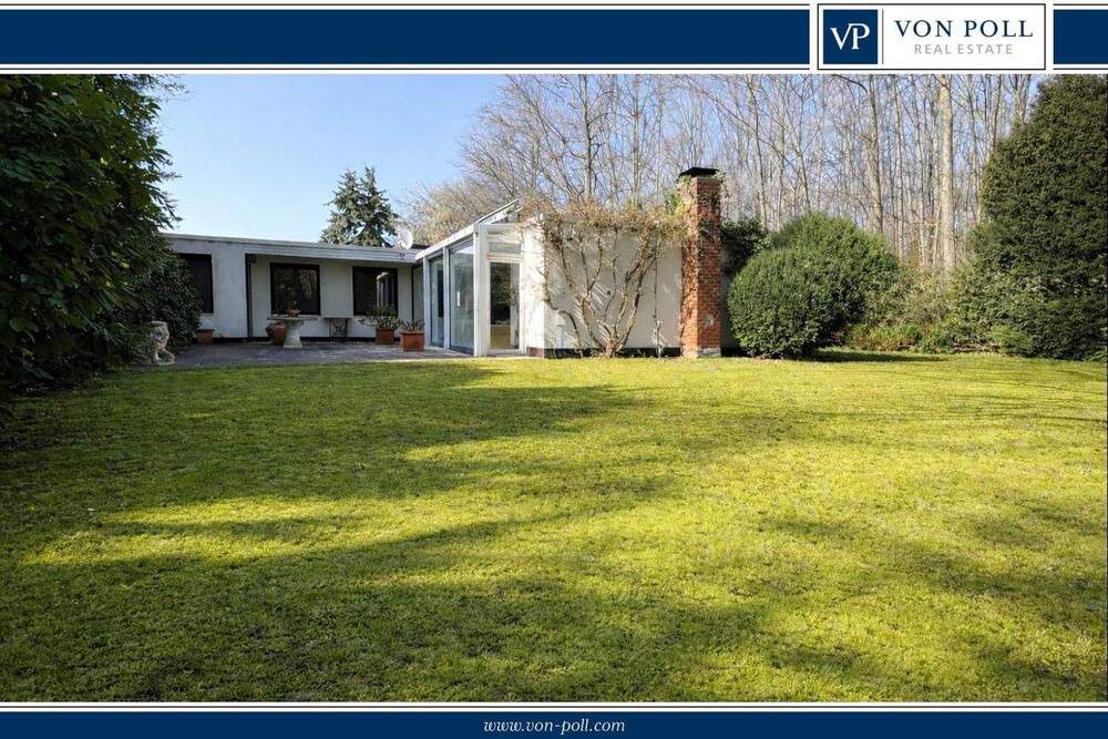 Thumbnail-Parkähnliches Grundstück mit großzügigem Bungalow in idyllischer Waldrandlage