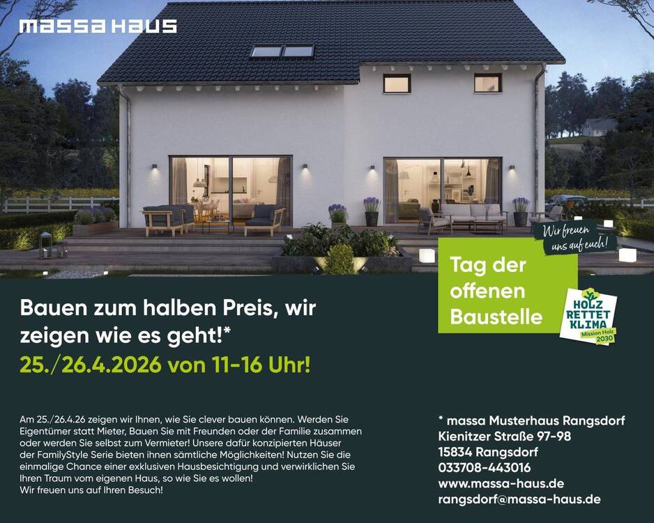 Thumbnail-Tag der offenen Tür - Ihr Weg ins Eigenheim zum halben Preis!