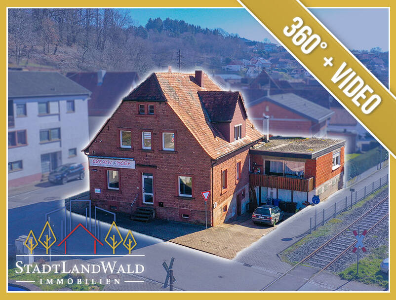 Thumbnail-Großes Mehrfamilienhaus mit 2 Wohnungen, 2 Gewerbeeinheiten und Entwicklungspotenzial