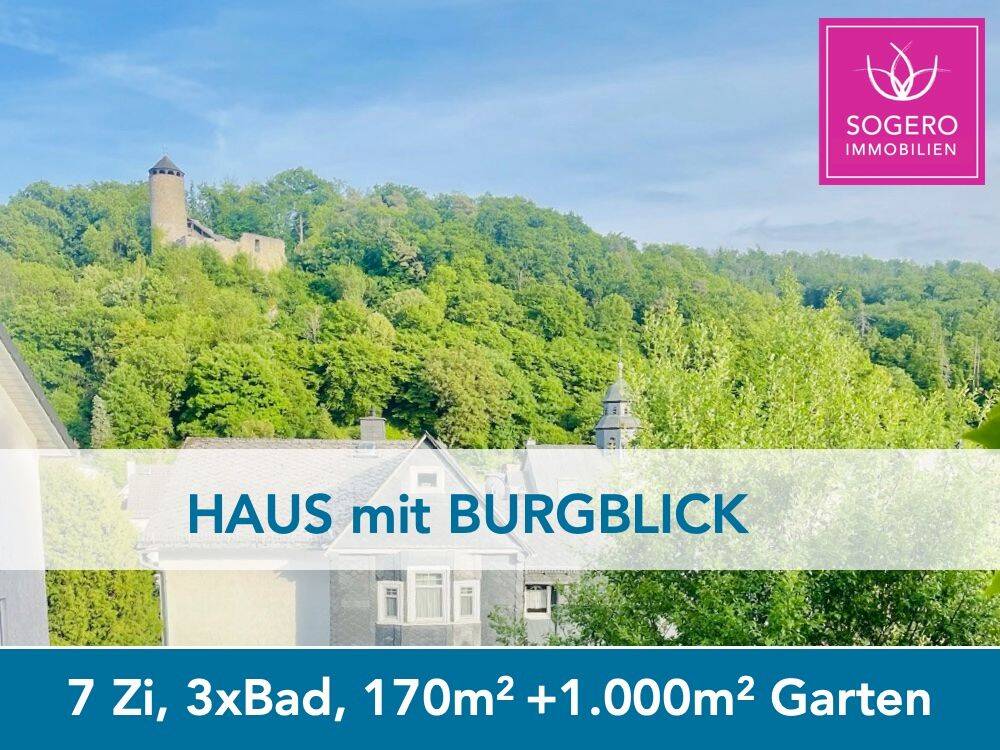 Thumbnail-Haus mit Burgblick u. XXL-Garten, 3x Bad, 7 Zimmer