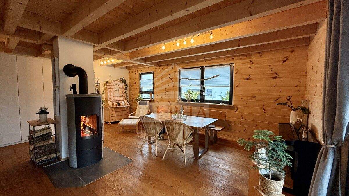 Thumbnail-*MODERNES BLOCKHAUS* Idyllisch gelegene Doppelhaushälfte mit Büroräumen & traumhaftem Garten