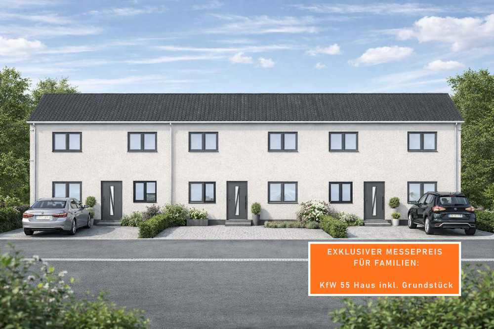 Thumbnail-KfW 55 Standard, Preis inkl. Grundstück! - Charmantes Reihenendhaus mit Garten