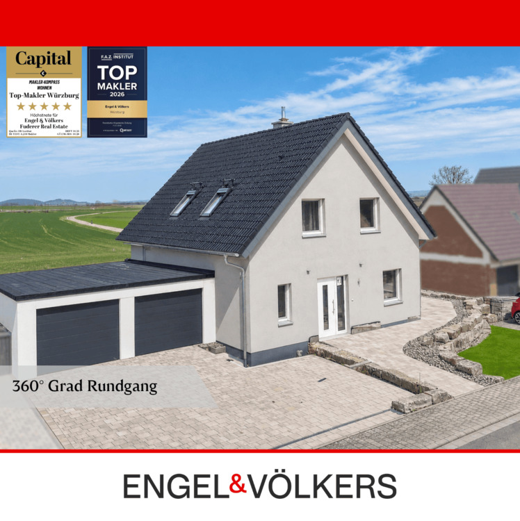 Thumbnail-Sofort bezugsbereit: Modernes KfW55E Haus A+, vollunterkellert mit Südterrasse,& Doppelgarage