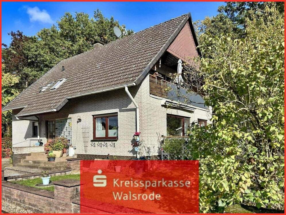 Thumbnail-Geräumiges Zweifamilienhaus mit großem Grundstück in schöner Waldrandlage von Walsrode-Düshorn