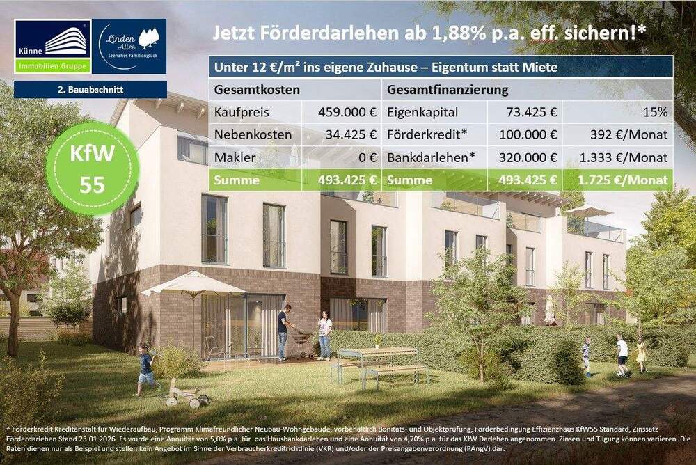 Thumbnail-WIR BAUEN FÜR SIE! 2. Bauabschnitt - Seenahes Familienglück in der Lindenallee - Ihrem neuen Zuhause