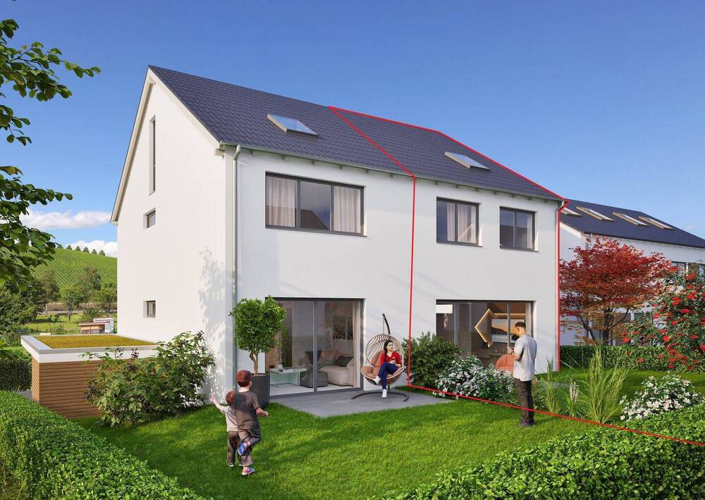 Thumbnail-Doppelhaushälfte Bermatingen – massiv, genehmigt, individuell geplant – schlüsselfertig zum Festpreis | ca. 145 m² Wfl.