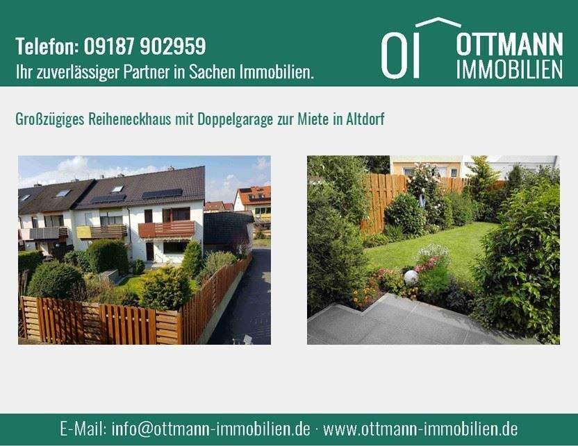 Thumbnail-Großzügiges Reiheneckhaus mit Doppelgarage zur Miete direkt in Altdorf