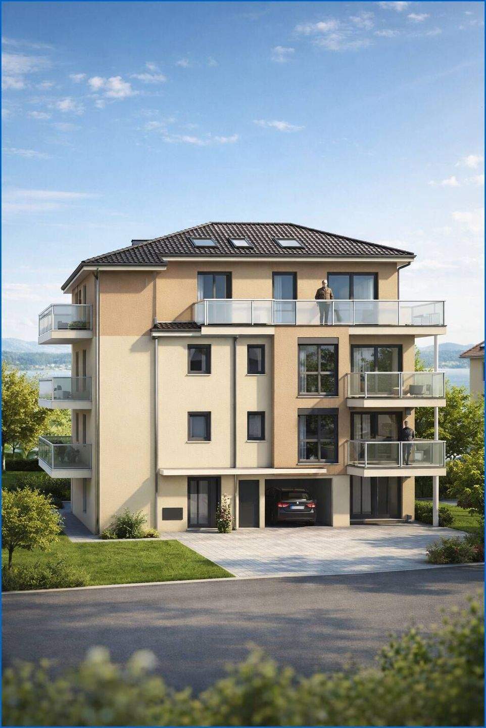 Thumbnail-Neubau Radolfzell: stadtnahe 2,5 Zi. Wohnung im OG mit Balkon und Aufzug, nur 5 Einheiten!