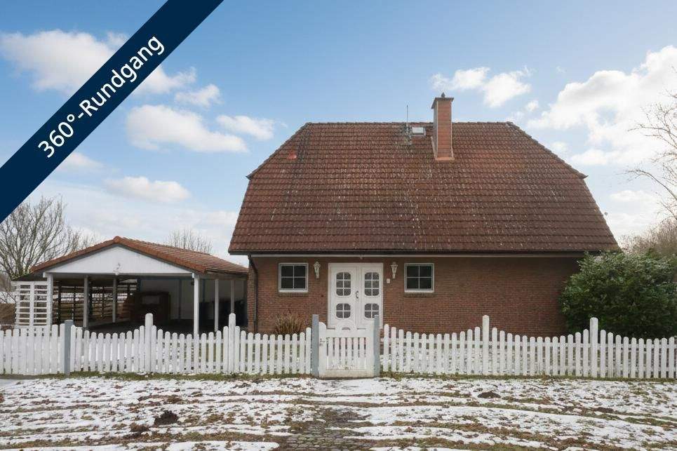 Thumbnail-Großzügiges Einfamilienhaus mit Kachelofen am Feldrand in Ortsrandlage