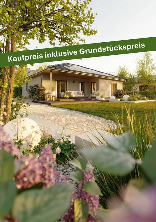 Thumbnail-Mit Grundstück: Der Bungalow mit der charmanten Form in Krauthausen - ausgefallen und praktisch